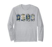 FRAT Beer Cans in School Colors Fraternity Art Maglia a Manica
