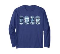 FRAT Beer Cans in School Colors Fraternity Art Maglia a Manica