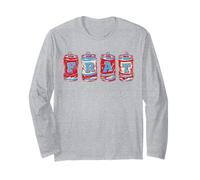 FRAT Beer Cans in School Colors Fraternity Art Maglia a Manica