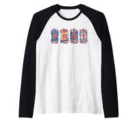 FRAT Beer Cans in School Colors Fraternity Art Maglia con Maniche Raglan