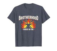Fratellanza forgiata in Fire Blacksmith Graphic, Maglietta, Uomo, Pervinca, 6XL