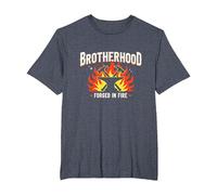 Fratellanza forgiata in Fire Blacksmith Graphic, Maglietta, Uomo Taglie Grandi, Pervinca, 3X Tall