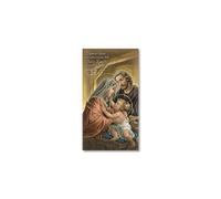 Fratelli Bonella | Cartoncino per la Benedizione con l'icona della Sacra Famiglia 100 pezzi 12x24 | Made in Italy