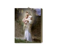 Fratelli Bonella | Icona della Madonna della Divina Innocenza in Nobilitato di Rovere Dorato - 19.7 x 25 cm | Made in Italy
