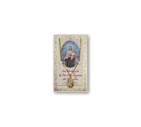 Fratelli Bonella | Medaglia Madonna Del Carmelo e Biglietto con Preghiera | Made in Italy