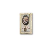 Fratelli Bonella | Medaglia Padre Pio e Biglietto con Preghiera | Made in Italy