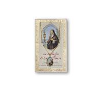 Fratelli Bonella | Medaglia Santa Chiara e Biglietto con Preghiera | Made in Italy