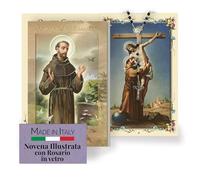 FRATELLI BONELLA - Novena a San Francesco con Illustrazioni a Colori - Novena con Rosario in Vetro Incluso - Opuscolo 24 Pagine per Pregare