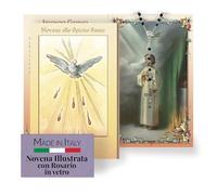 FRATELLI BONELLA - Novena allo Spirito Santo con Illustrazioni a Colori - Novena con Rosario in Vetro Incluso - Opuscolo 24 Pagine per Pregare