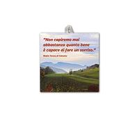 Fratelli Bonella | Piastrella con frase ispirazionale di Madre Teresa di Calcutta con Scatola Regalo 10x10 cm | Made in Italy
