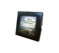 Fratelli Bonella | Piastrella con frase ispirazionale di San Francesco D'Assisi con Scatola Regalo 10x10 cm | Made in Italy