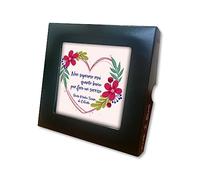 Fratelli Bonella | Piastrella decorata con frase di Madre Teresa con Scatola Regalo 10x10 cm | Made in Italy