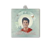 Fratelli Bonella | Piastrella in Ceramica raffigurante Carlo Acutis in Scatola Regalo 10x10 cm | Made In Italy