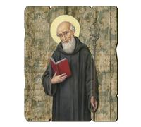 Fratelli Bonella | Quadro In Legno Sagomato Stile Vintage San Benedetto f.to 19x24 cm | Made in Italy