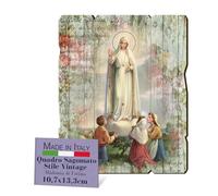 FRATELLI BONELLA - Quadro Madonna di Fatima Sagomato Vintage - Legno di Pioppo Spessore 8mm - Camera Da Letto 10.7 x 13.3 cm - 100% Made in Italy