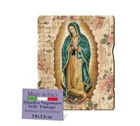 FRATELLI BONELLA - Quadro Madonna di Guadalupe Sagomato Vintage - Quadro Legno di Pioppo Spessore 8mm - Quadro Madonna Camera Da Letto 19x24 cm - 100% Made in Italy