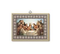 Fratelli Bonella | Quadro Sacro su legno MDF di pioppo 6mm dell'Ultima Cena f.to 15x20 cm | Made in Italy