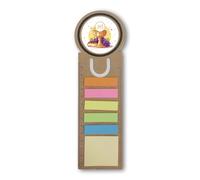 Fratelli Bonella | Segnalibro notepad con segnapagine adesivo e righello raffigurante la simbologia eucaristica di Prima Comunione | Made in Italy (Confezione da 5 pezzi)