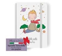 FRATELLI BONELLA - Taccuino Tascabile Con Copertina Rigida ed Elastico - Agenda Piccola 160 Pagine - Agenda Tascabile con il Piccolo Principe - F.TO 9x14 cm