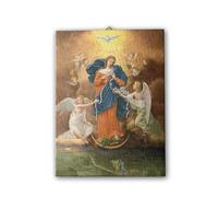 Fratelli Bonella | Tela pittorica Madonna che scioglie i nodi f.to 30x40 cm | Made in Italy