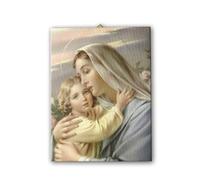 Fratelli Bonella | Tela pittorica Madonna con Gesù Bambino f.to 30x40 cm | Made in Italy