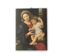 Fratelli Bonella | Tela pittorica Madonna del Grappolo f.to 30x40 cm | Made in Italy