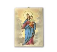 Fratelli Bonella | Tela pittorica Maria Ausiliatrice f.to 20x25 cm | Made in Italy