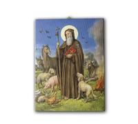 Fratelli Bonella | Tela pittorica Sant'Antonio Abate f.to 50x70 cm | Made in Italy
