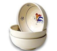 Fratelli Colì Set 3 Ciotole in Maiolica Galletto Pugliese Ø9 cm