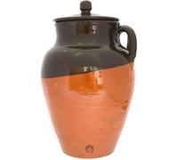 Fratelli Colì Tegame Pignata Rustica con Coperchio, Tegame da Forno, Tegame Terracotta Marrone, Altezza 28