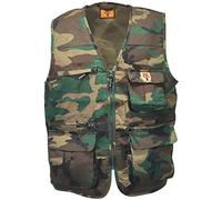 Fratelli ditalia Gilet Pesca Multitasche Caccia Pesca Uomo Cotone Soft Air tiro tattic (Mimetico, M)