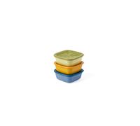 Fratelli Guzzini 21855652 recipiente per cibo Quadrato Set 0,57 L Blu, Verde, Arancione 3 pz Fratelli Guzzini