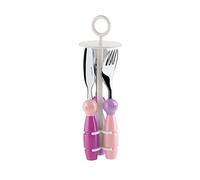Fratelli Guzzini Bimbi Set 3 Posate per Bambini Billo, ABS/PP 304 18/10, Stainless Steel AISI 410 (Knife), Multicolore, 6.2 x 6.2 x 17 cm