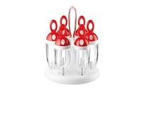 Fratelli Guzzini Kitchen Active Design Porta Spezie Girevole, PMMA|PP|ABS, Rosso, 23x16x21.5 cm