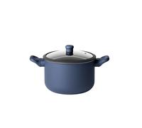 Fratelli Guzzini S.P.A. Cuocipasta con coperchio in vetro "cook&color", ø 22,5 cm - blu navy CUOCIPASTA CON COPERCHIO IN VETRO "COOK&COLOR", Ø 22,5 cm - blu navy