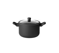 Fratelli Guzzini S.P.A. Cuocipasta con coperchio in vetro "cook&color", ø 22,5 cm - nero CUOCIPASTA CON COPERCHIO IN VETRO "COOK&COLOR", Ø 22,5 cm - nero