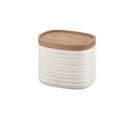 Fratelli Guzzini Tierra recipiente Ovale Bamboo, Plastica riciclata Bianco, Legno Fratelli Guzzini