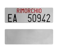 Fratelli Mondello Targa a Rilievo Ripetitrice in Alluminio Catarifrangente Rimorchio