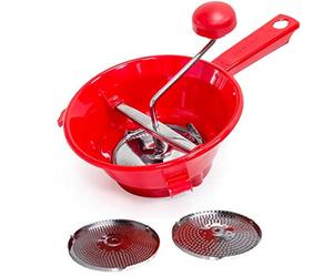 Fratelli Rivadossi RIV004 Passaverdure in plastica 16cm con Lame in Acciaio Inox + 3 Dischi, Taglia Unica