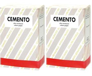 Fratelli Vitale D0060009 Cemento in Polvere, Grigio, 1 Kg (Confezione da 2)