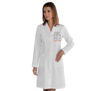fratelliditalia.org Camice da donna medico farmacista con bottoni a scomparsa Personalizzazione con il tuo nome o logo inclusa made in italy Colore bianco Taglia XL