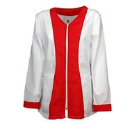 fratelliditalia.org Camice Lavoro Vestaglia Estetista parrucchiera Massaggi OSS Donna Zip - Personalizzabile con Il Tuo Logo Colore Rosso Taglia S