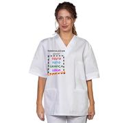 fratelliditalia.org Casacca ospedaliera con personalizzazione inclusa disponibile in 9 colori tg dalla XS alla XXXL Colore bianco Taglia L