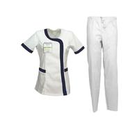 fratelliditalia.org Divisa da donna completo per estetista taglie da XS a XXXL made in italy Stampa inclusa su Tessuto PERSONALIZZA con Il Tuo Logo Colore blu Taglia XXXL