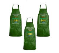 fratelliditalia.org KIT 3 grembiuli paravanti con tasca PERSONALIZZAZIONE INCLUSA Bianco -Nero -Rosso - Verde - Giallo Misura 82 X 60 Colore verde