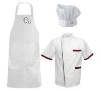 fratelliditalia.org Kit Cuoco Cucina Divisa Scuola Alberghiera Personalizzabile Kit Divisa per Cucina con Grembiule Cappello e Giacca Estiva