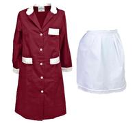 fratelliditalia.org Kit Governante Cameriera Hotel Grembiule e Camice a Manica Lunga con Merletto Personalizzabile con Logo e Nome