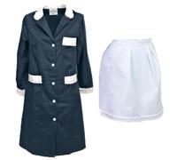 fratelliditalia.org Kit Governante Cameriera Hotel Grembiule e Camice a Manica Lunga con Merletto Personalizzabile con Logo e Nome