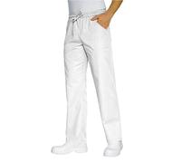 fratelliditalia.org Pantalaccio Pantalone da Lavoro Comodo Cotone Bianco Azzurro Cuoco Chef - Personalizzabile con Il Tuo Logo