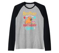 Fratello del Compleanno Ragazza Capybara Bday Family Matching Maglia con Maniche Raglan